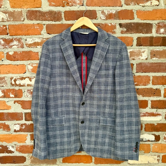 Brooks‎ Brothers Red Fleece Plaid Leomaster Sports Jacket Blazer 44L - Picture 1 of 13